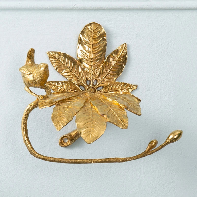 Copper Leaf Toilet Paper Holder