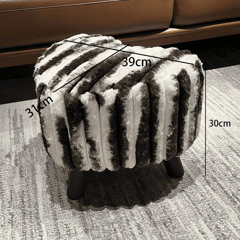 Plush Cushy Floor Stool