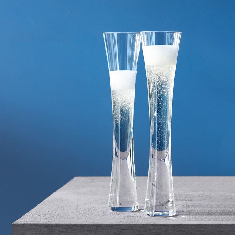 Sparkling Hourglass Champagne Flutes
