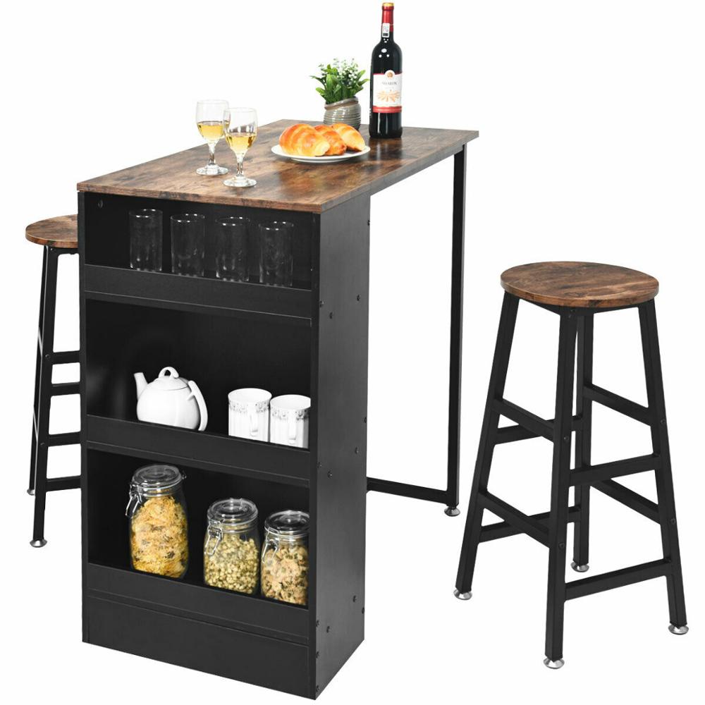 3 Piece Bar Table Set