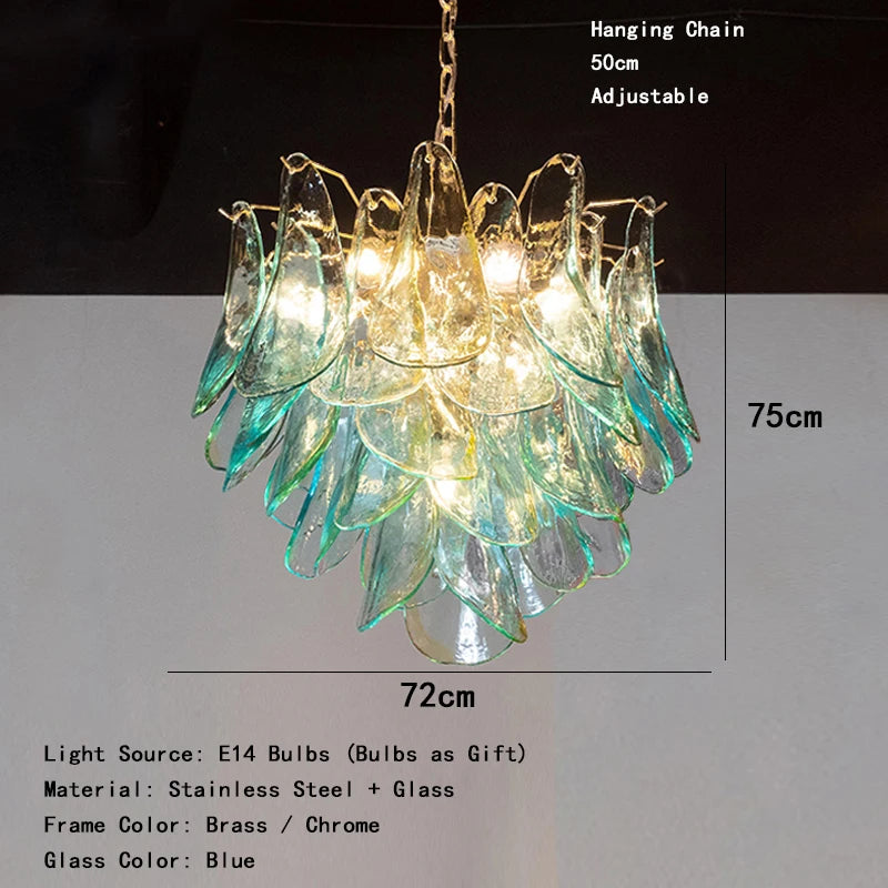 Glass Petal Chandelier