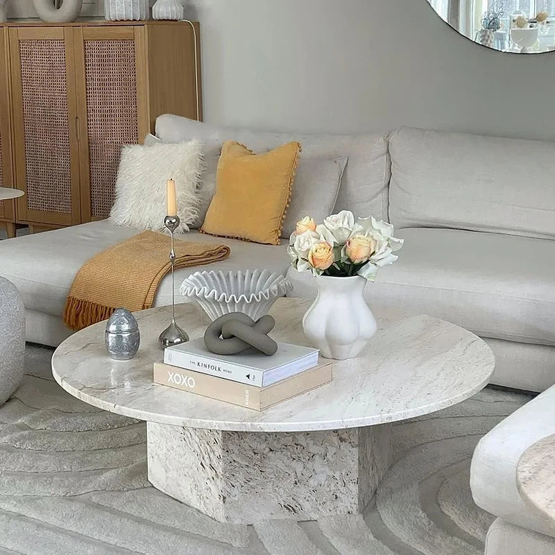 Living room marble coffee table