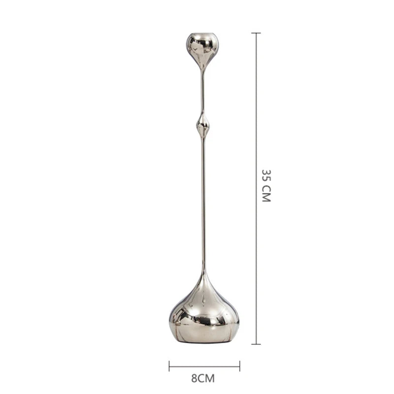 Contemporary Metallic Candlestick