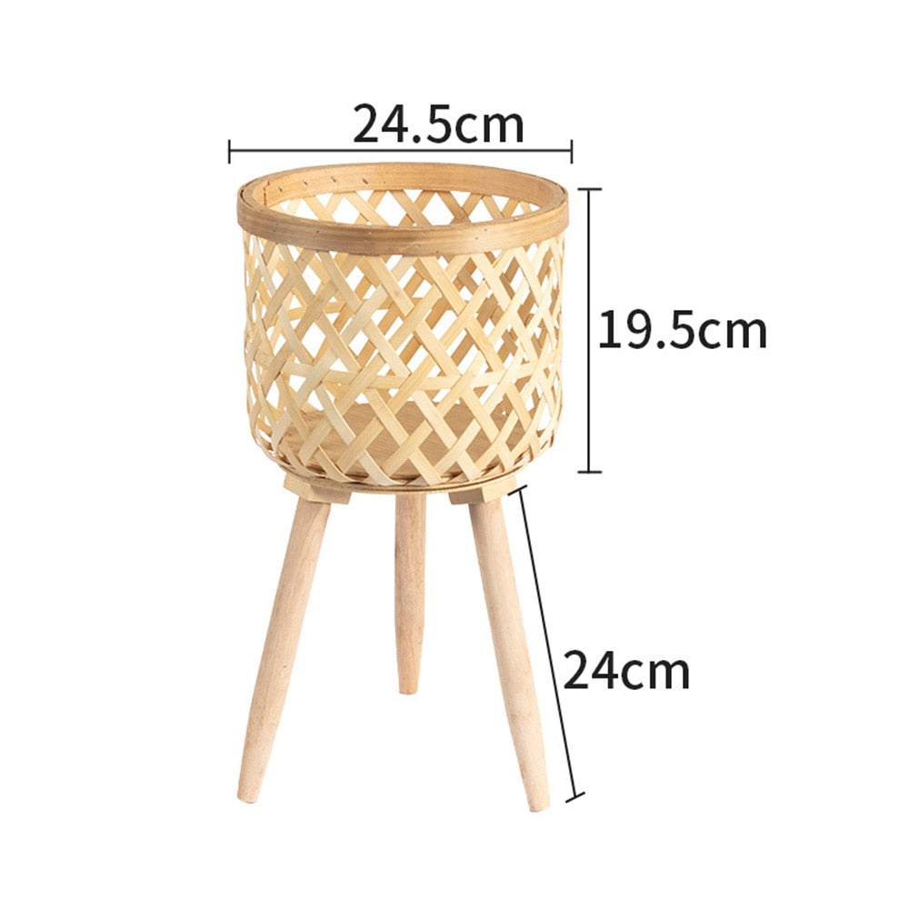 Woven Flower Pot with Legs