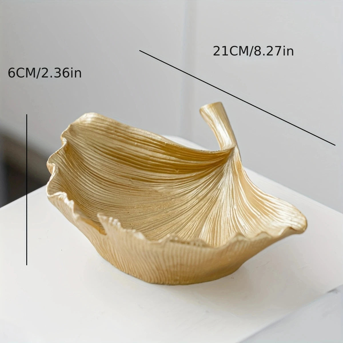 Golden Leaf Tabletop Sculpture