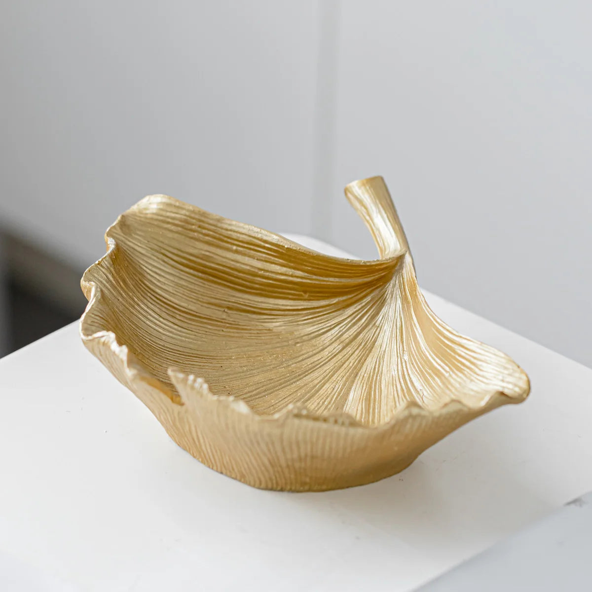 Golden Leaf Tabletop Sculpture