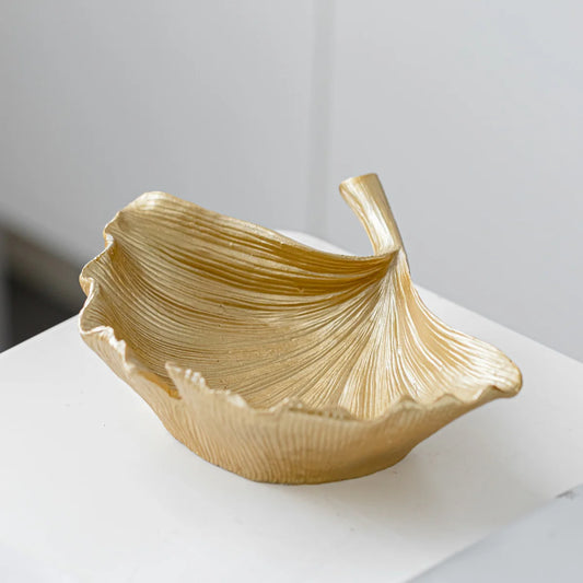 Golden Leaf Tabletop Sculpture