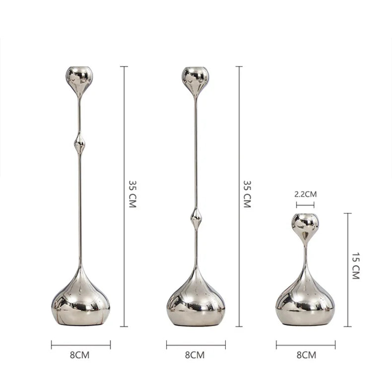 Contemporary Metallic Candlestick