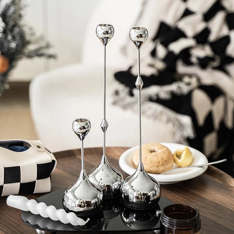 Contemporary Metallic Candlestick