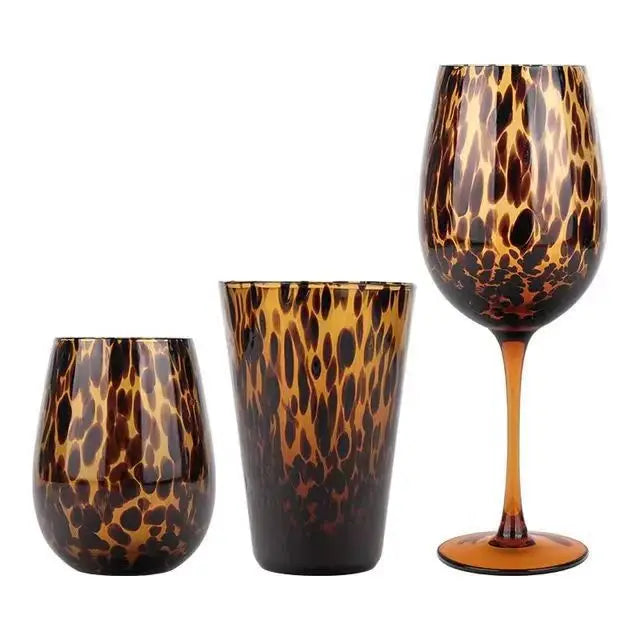 Luxe Leopard Wine Glass
