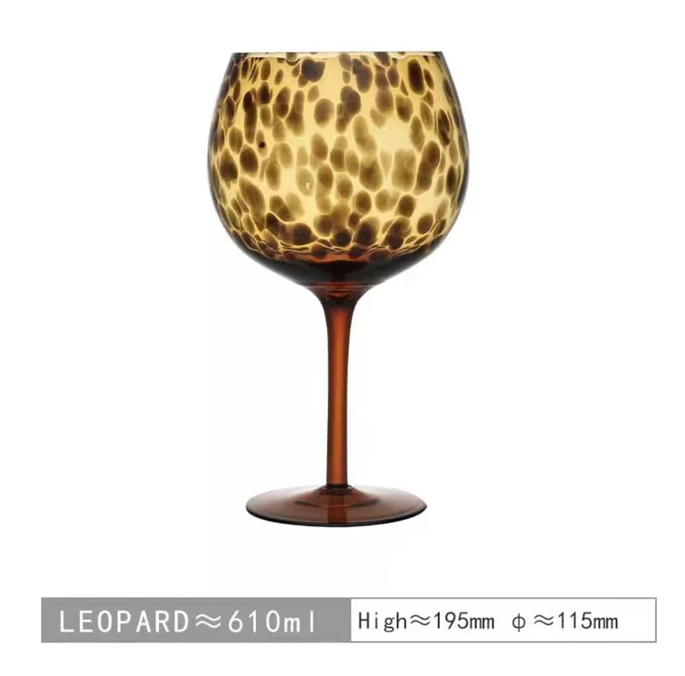 Luxe Leopard Wine Glass