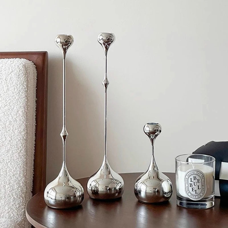 Contemporary Metallic Candlestick