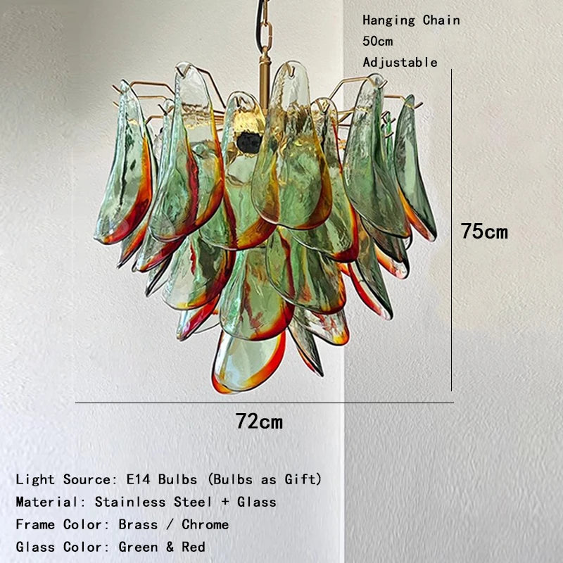 Glass Petal Chandelier