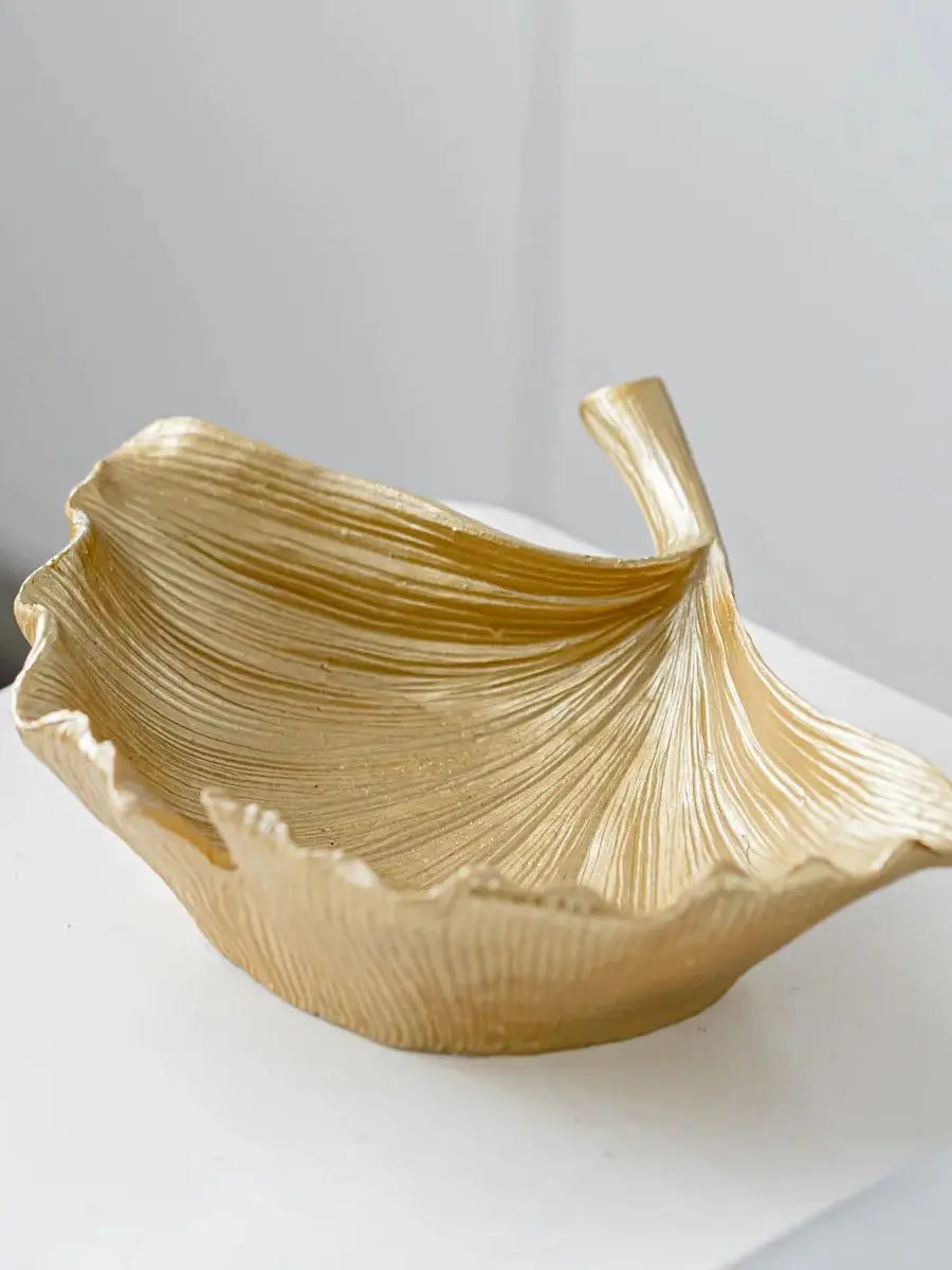 Golden Leaf Tabletop Sculpture