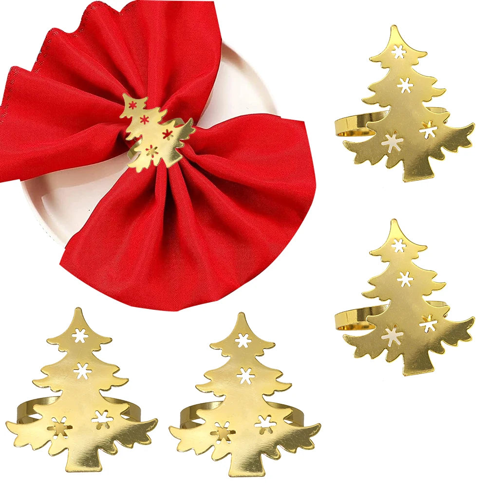 12Pcs Christmas Tree Napkin Ring