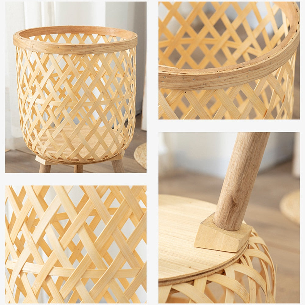 Woven Flower Pot with Legs