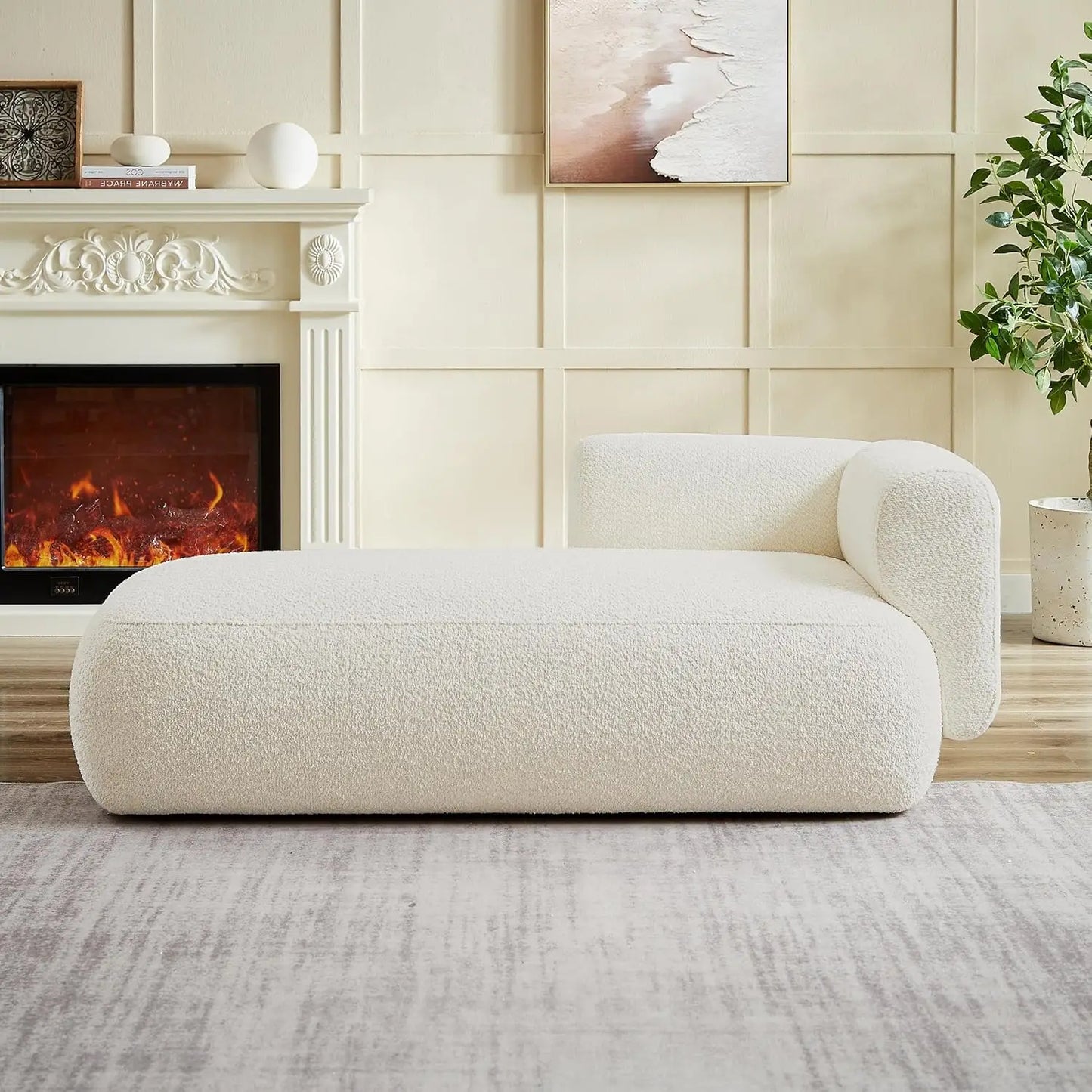 Plush Contemporary Chaise