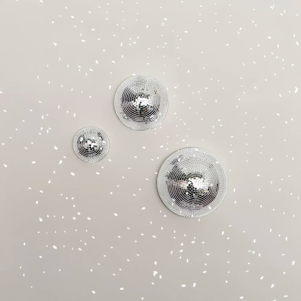 Mirrored Metallic Wall Disco Ball