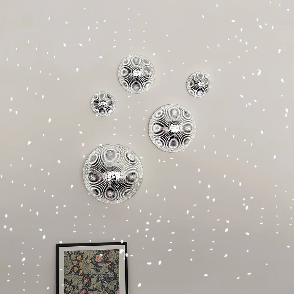 Mirrored Metallic Wall Disco Ball