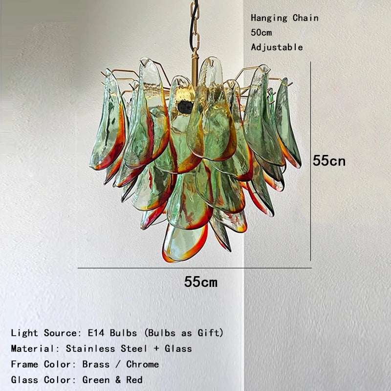 Glass Petal Chandelier