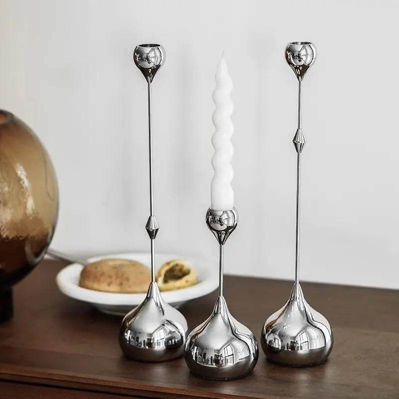 Contemporary Metallic Candlestick