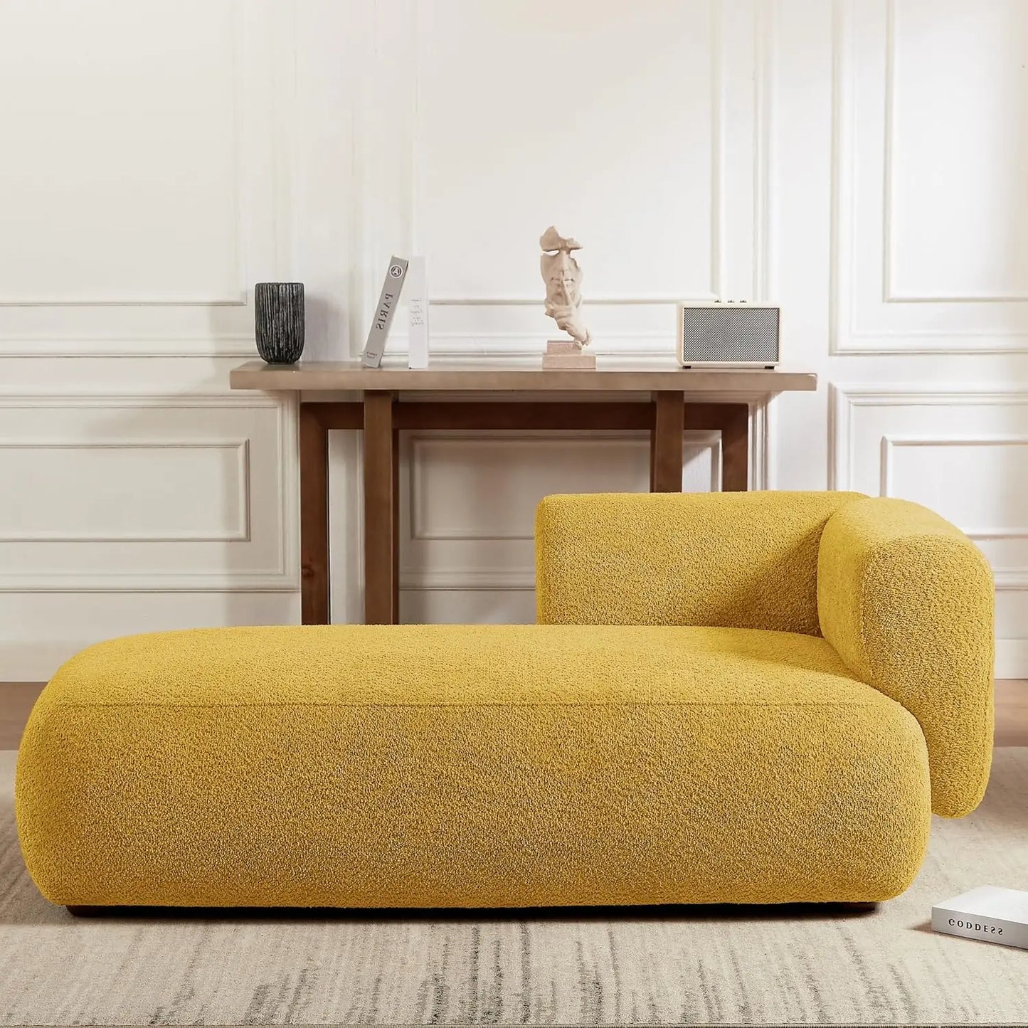 Plush Contemporary Chaise