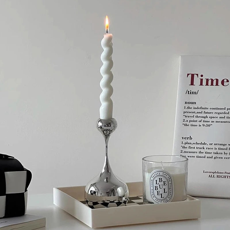 Contemporary Metallic Candlestick