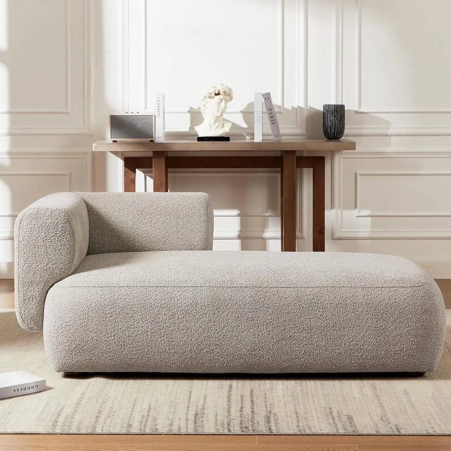 Plush Contemporary Chaise