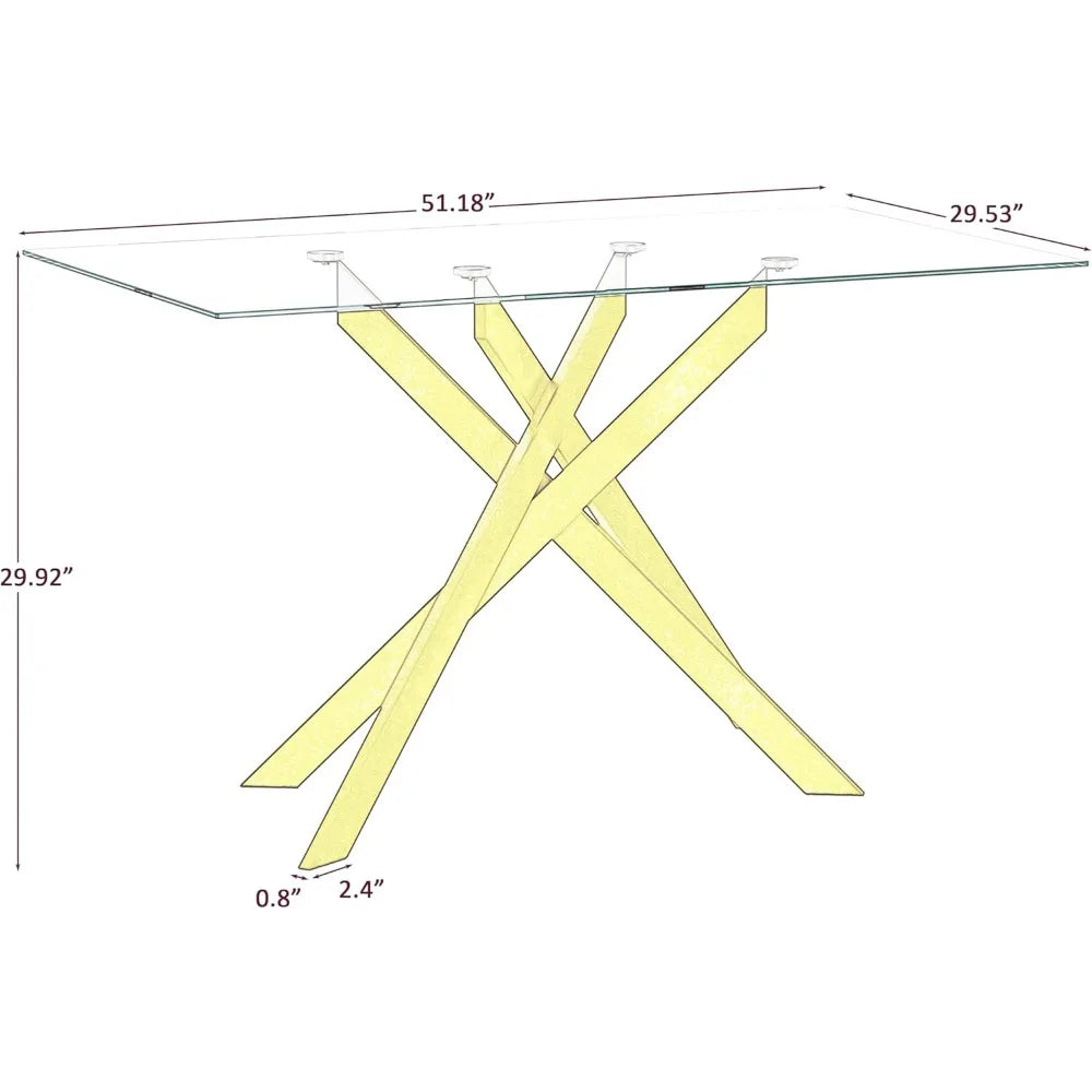 Rectangular Glass Dining Table