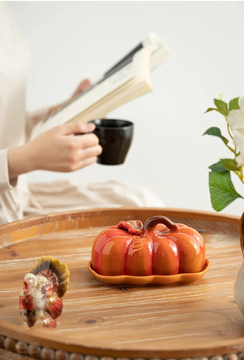 Pumpkin Plate and Lid