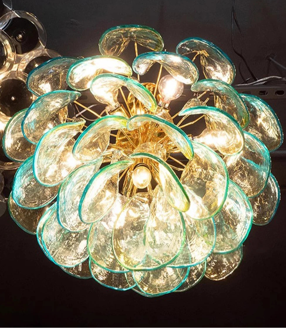 Glass Petal Chandelier