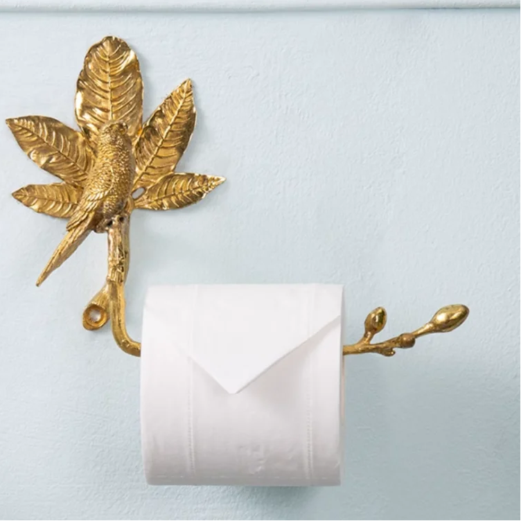 Copper Leaf Toilet Paper Holder