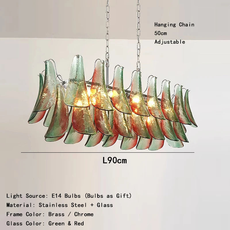 Glass Petal Chandelier