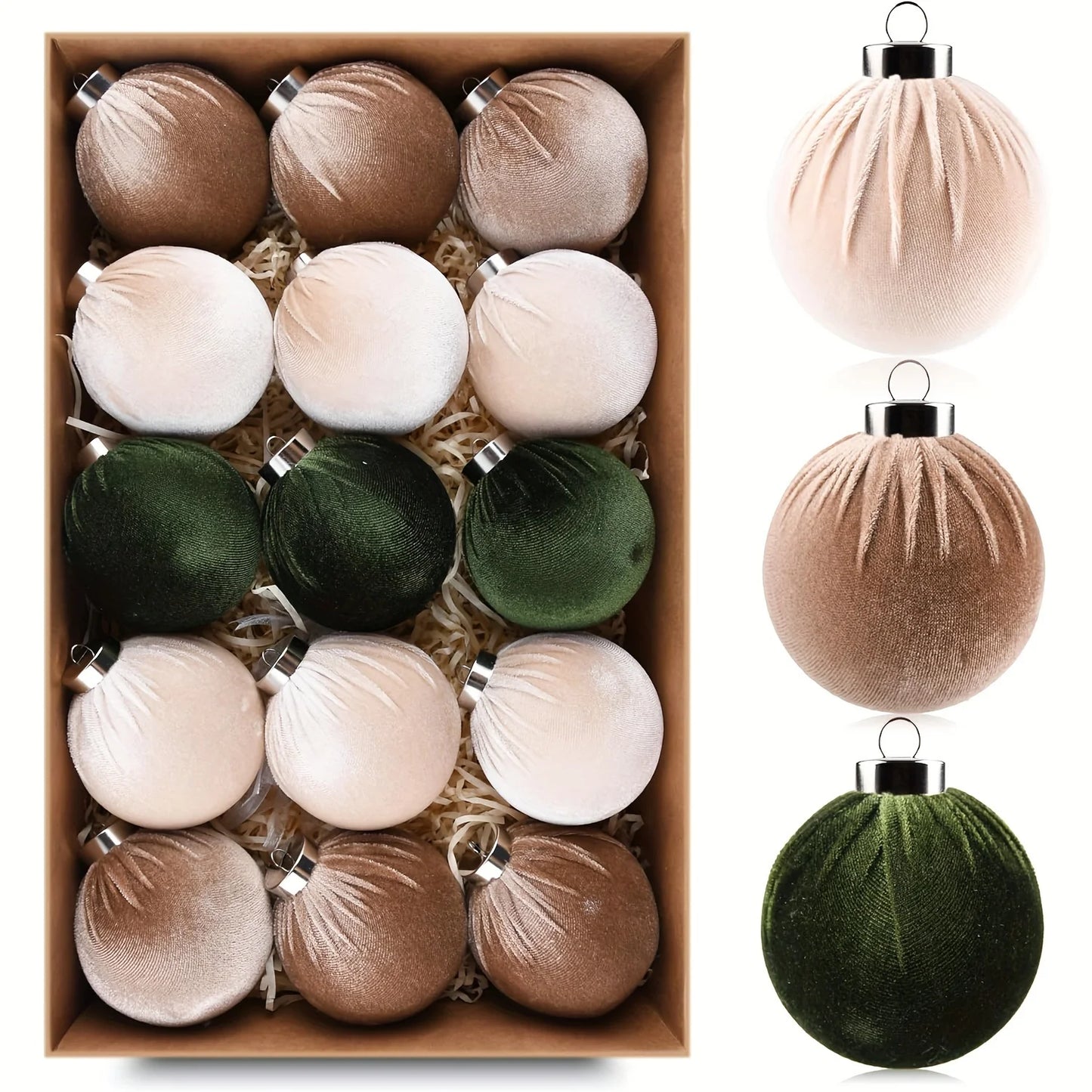 velvet Christmas ornaments