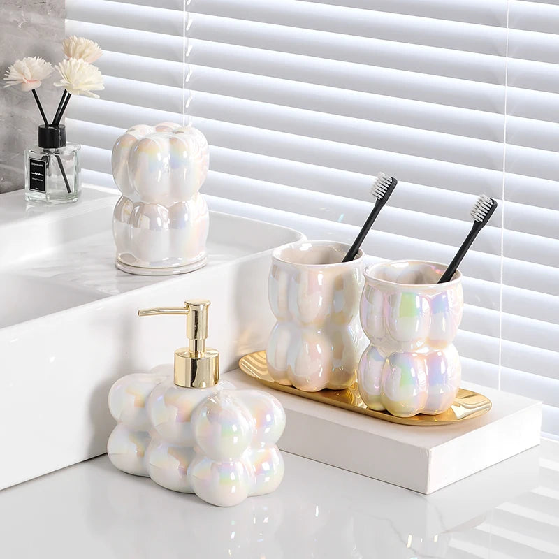 decorative bathroom accessories set