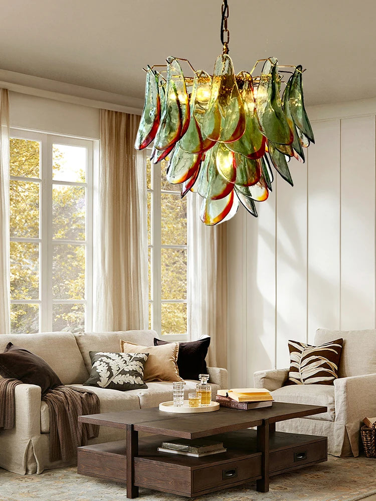 Glass Petal Chandelier