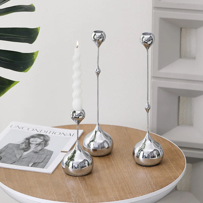 Contemporary Metallic Candlestick