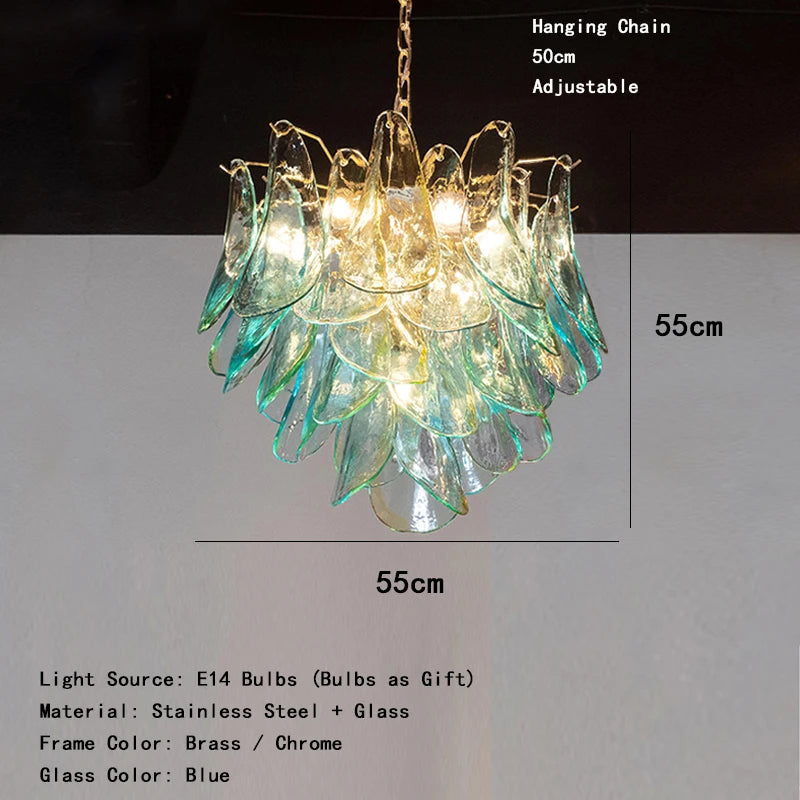 Glass Petal Chandelier