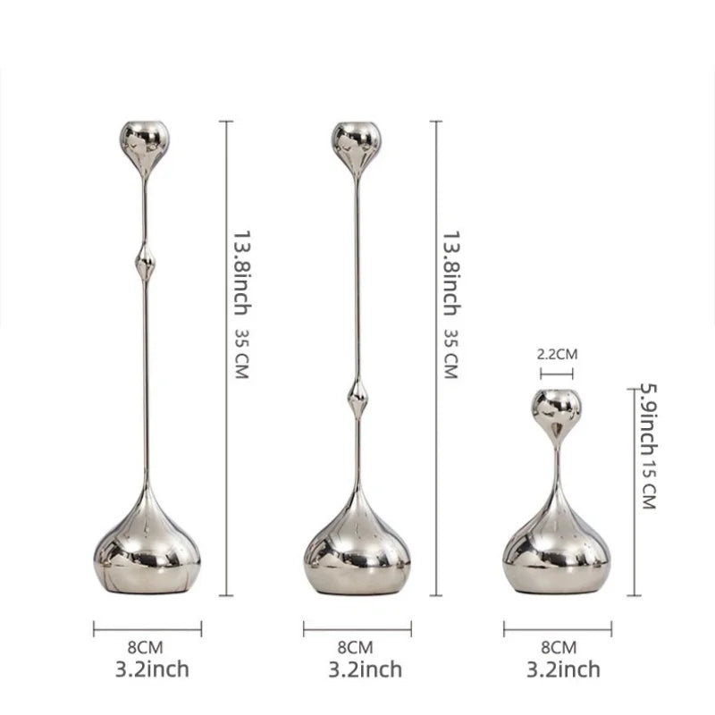 Contemporary Metallic Candlestick
