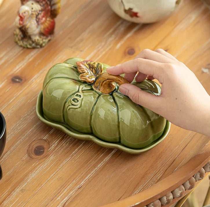 Pumpkin Plate and Lid