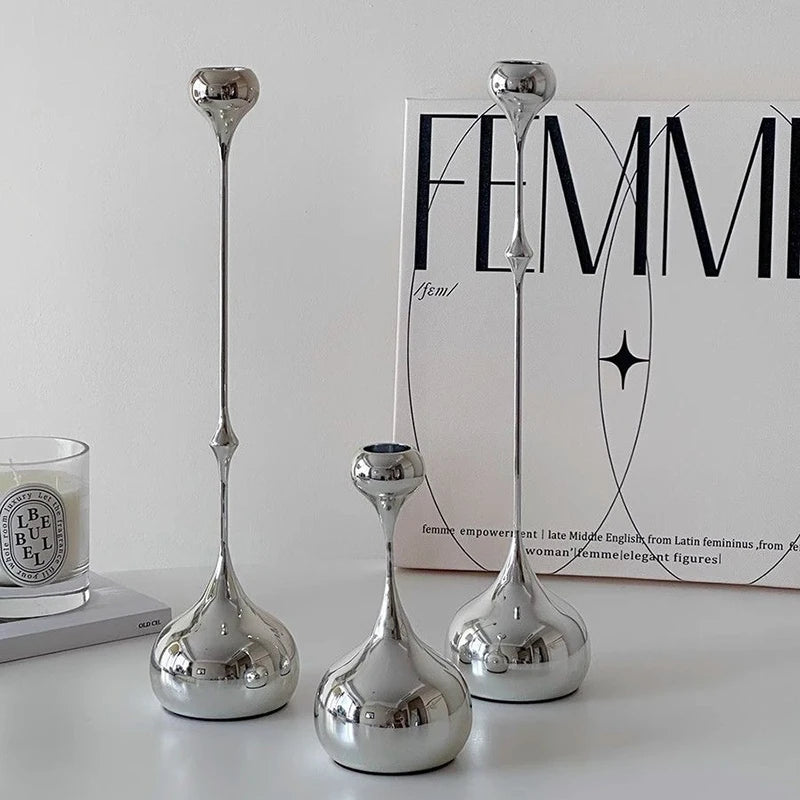 Contemporary Metallic Candlestick