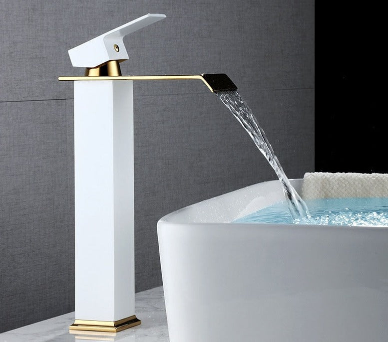 waterfall faucet sink