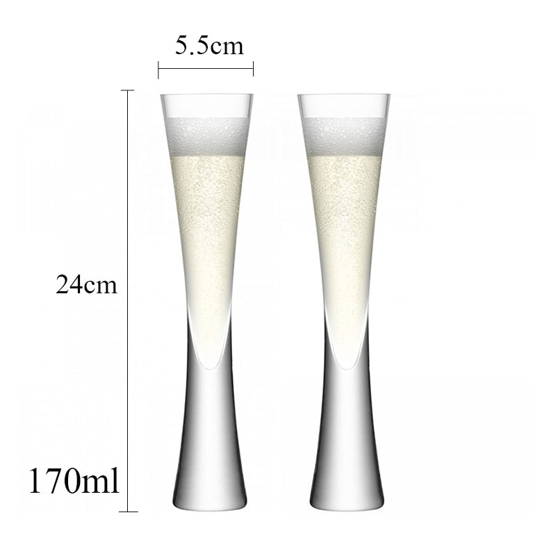Sparkling Hourglass Champagne Flutes