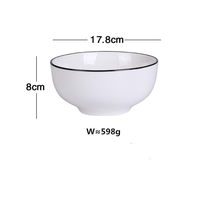 Black Trimmed Dinnerware