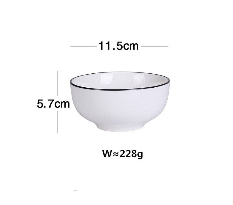 Black Trimmed Dinnerware