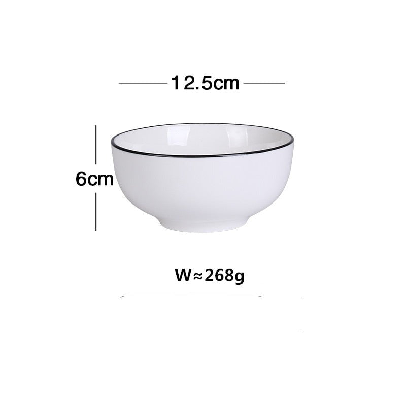 Black Trimmed Dinnerware