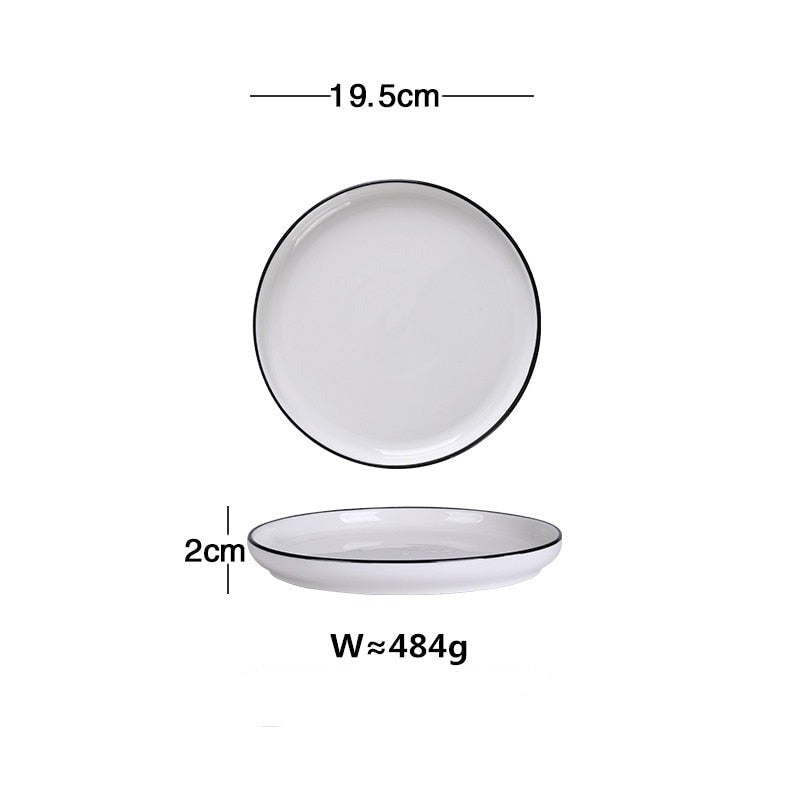 Black Trimmed Dinnerware