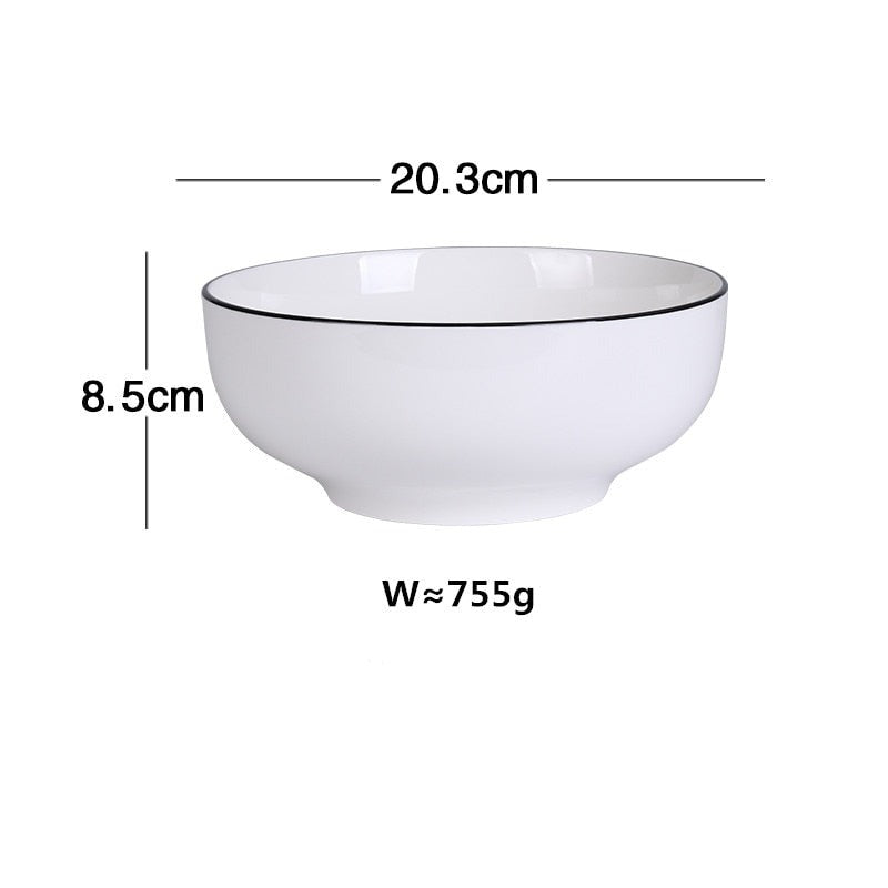 Black Trimmed Dinnerware