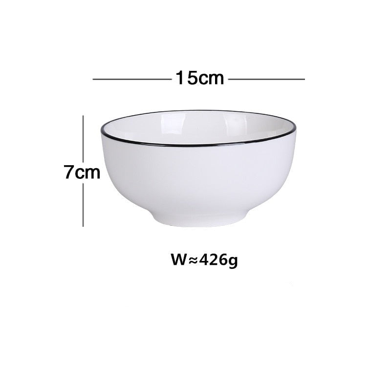 Black Trimmed Dinnerware