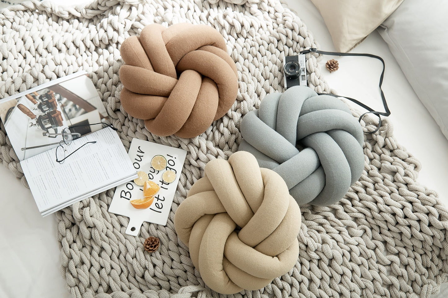 Soft Knot Cushions